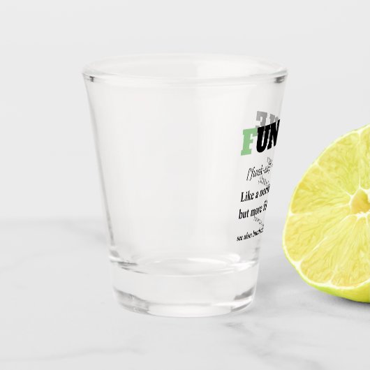 Verre A Shot Dire amusant - L'oncle Funny (Gauche)