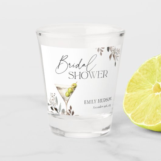 Verre A Shot Dirty Martini Cocktail Baby Shower (Devant)