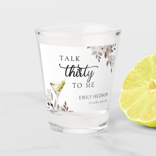 Verre A Shot Dirty Martini Cocktail Fête des mariées (Devant)