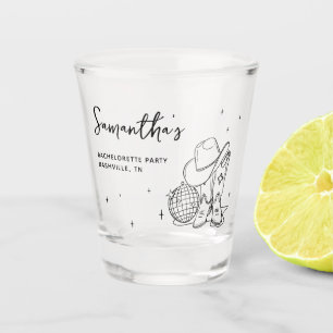 Verre A Shot Disco Western Cowgirl Enterrement de Vie de Jeune