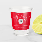 Verre A Shot Dollar de sable rouge brillant (Devant)