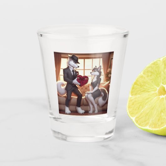 Verre A Shot Don Lupo Canino "Valentines" (Devant)