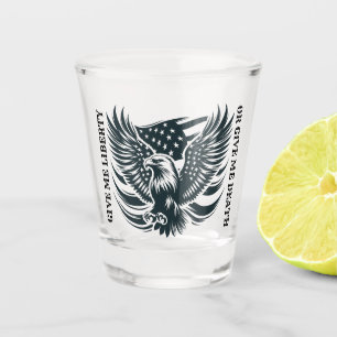 Verre A Shot Donnez-moi la liberté ou donnez-moi la conception