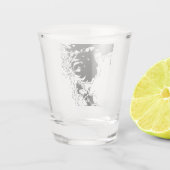 Verre A Shot Doodle de fleurs (Dos)