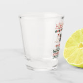 Verre A Shot Doodles de chats mignons pour Noël (Gauche)