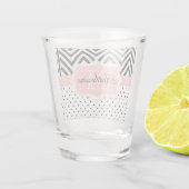 Verre A Shot Dots mignons et Chevron (Dos)