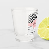 Verre A Shot Dots mignons et Chevron (Gauche)