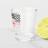 Verre A Shot Dots mignons et Chevron (Droite)