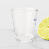 Verre A Shot Douche de mariée violet ajouter nom date élégantst (Gauche)