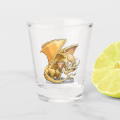 Verre A Shot Dragon de pierre de naissance de novembre : Topaz (Devant)