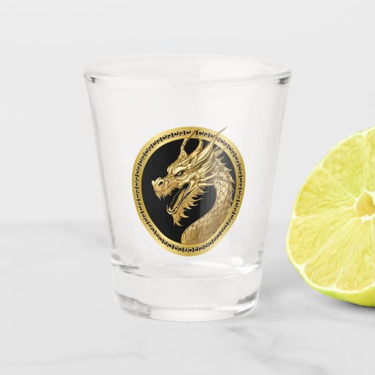 Verre A Shot Dragon d'or (Devant)
