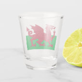 Verre A Shot Dragon gallois ~ Drapeau du Pays de Galles (Dos)
