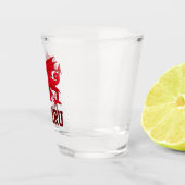 Verre A Shot Dragon rouge de Galles (Y Ddraig Goch) (Droite)