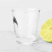 Verre A Shot Dragon tribal celtique noir blanc (Droite)