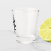 Verre A Shot Dragon tribal noir et blanc (Droite)