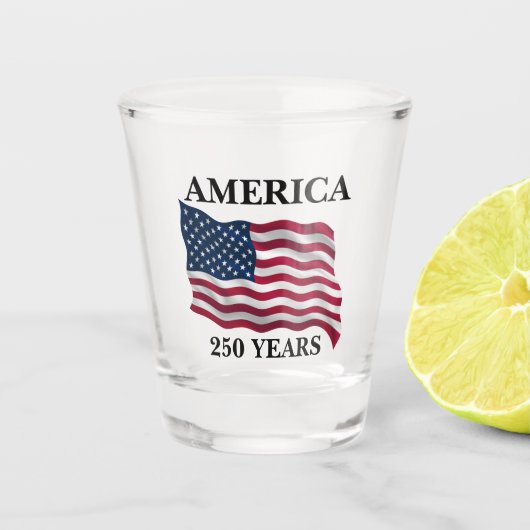Verre A Shot Drapeau 250 ans d'Amérique (Devant)