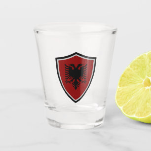 Verre A Shot Drapeau albanais