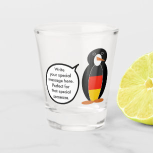 Verre A Shot Drapeau allemand Ms Penguin personnalisé parlant