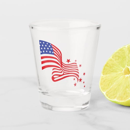 Verre A Shot Drapeau américain (Devant)