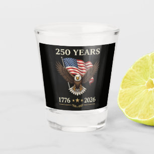 Verre A Shot Drapeau américain aigle 250 ans 1776 2026