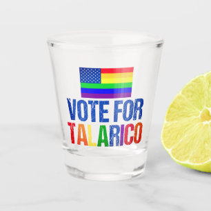Verre A Shot Drapeau américain arc-en-ciel Talarico Élection 20