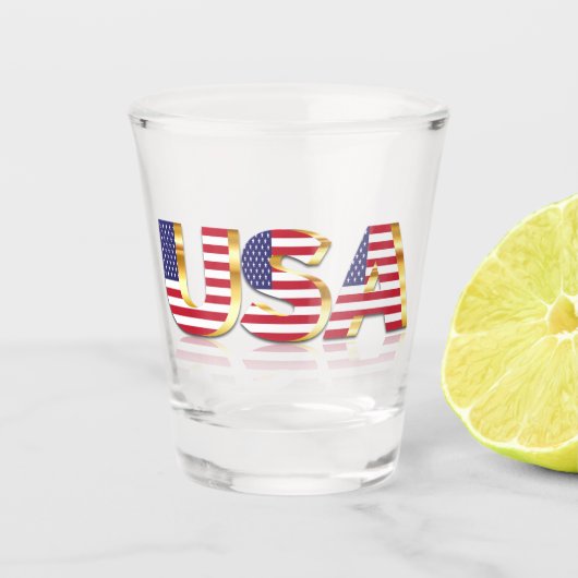 Verre A Shot Drapeau américain Glass (Devant)