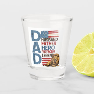 Verre A Shot Drapeau américain Papa Lion Verre à shot Patriotiq