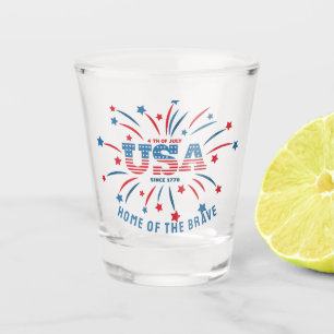 Verre A Shot Drapeau américain patriotique USA