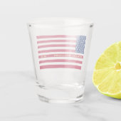 Verre A Shot Drapeau américain personnalisé Monogramme États-Un (Dos)