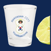 Verre A Shot Drapeau Angel Hanoukka coréen (Sud) Personnalisé