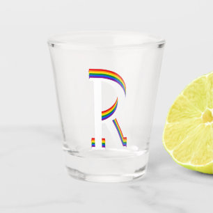 Verre A Shot Drapeau arc-en-ciel LGBT Gay pride Personnalisé M