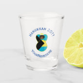 Verre A Shot Drapeau bahaméen Angel foncé Hanoukka personnalisé (Devant)
