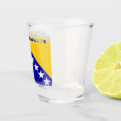 Verre A Shot Drapeau brillant bosnien (Droite)