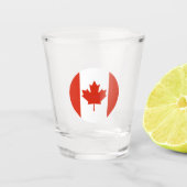 Verre A Shot Drapeau canadien rouge et blanc du Canada (Devant)