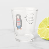 Verre A Shot Drapeau croate Parlant Mme Penguin Personnalisé (Dos)