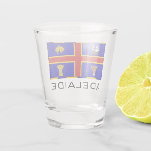 Verre A Shot Drapeau d'Adélaïde, Australie (Dos)