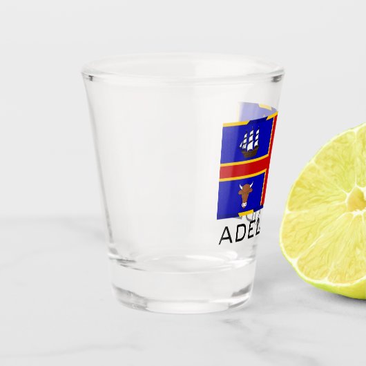 Verre A Shot Drapeau d'Adélaïde, Australie (Gauche)