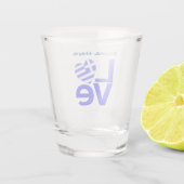 Verre A Shot Drapeau d'amour grec en bleu Personnalisé (Dos)