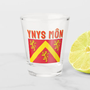 Verre A Shot Drapeau d'Anglesey, Pays de Galles