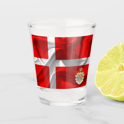 Verre A Shot Drapeau danois (Devant)