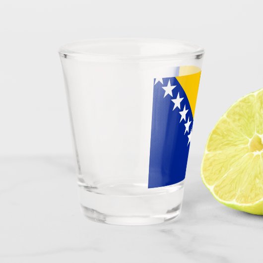 Verre A Shot Drapeau de Bosnie-Herzégovine (Gauche)