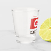 Verre A Shot Drapeau de Calgary, CANADA (Gauche)