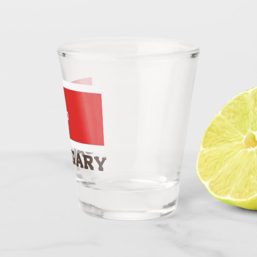 Verre A Shot Drapeau de Calgary, CANADA (Droite)