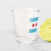 Verre A Shot Drapeau de Chicago (Gauche)