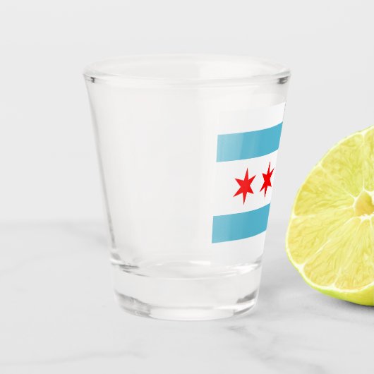 Verre A Shot Drapeau de Chicago (Gauche)