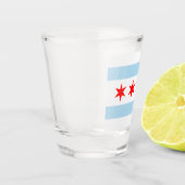 Verre A Shot Drapeau de Chicago (Gauche)