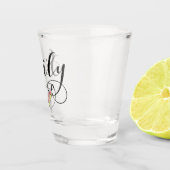 Verre A Shot Drapeau de coeur de la Sicile, sicilien, (Droite)