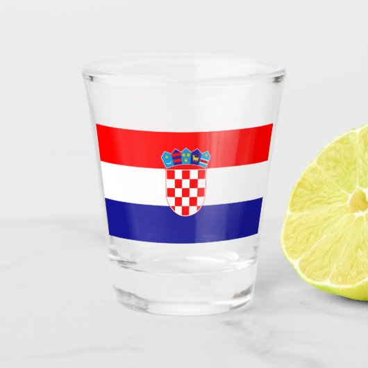 Verre A Shot Drapeau de Croatie (Devant)