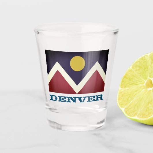 Verre A Shot Drapeau de Denver, Colorado (Devant)
