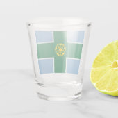 Verre A Shot Drapeau de Derbyshire (Comté d'Angleterre, Royaume (Dos)